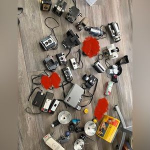 huge lot of film camera and video cameras!